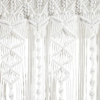 50"x20" Boho Macrame Textured Cotton Window Valance White - Lush Décor 5 50"x20" Boho Macrame Textured Cotton Window Valance White - Lush Décor - Image 3
