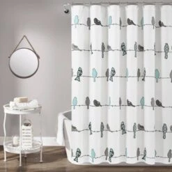 Rowley Birds Shower Curtain - Lush Décor -Lush Décor GUEST 3f9e3fae 0947 411e 8a4f 12b11240c056