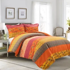 3pc Royal Empire Cotton Duvet Cover Set Tangerine - Lush Décor 17 3pc Royal Empire Cotton Duvet Cover Set Tangerine - Lush Décor -Lush Décor GUEST 4027747d 8b4b 401e b34e 4aacb09b79d9