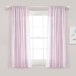 Kids' Rainbow Sheer Rod Pocket With Lining Single Window Curtain Panel Rainbow/White - Lush Décor -Lush Décor GUEST 4068f937 8c3e 4d80 b16e 0717ab4086a8