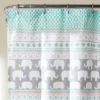 Elephant Striped Shower Curtain - Lush Décor