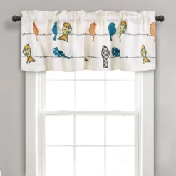 18"x52" Rowley Birds Light Filtering Valance - Lush Décor -Lush Décor GUEST 41d3384d 3c98 45cd 85cb d77db1494c32