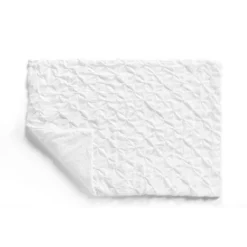 Lush Décor Crib Bedding Set Ravello Pintuck Embellished Soft Baby/Toddler - White - 3pc