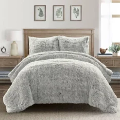 Lush Décor 3pc Emma Cozy Ultra Soft Two Tone Faux Fur Comforter Set -Lush Décor GUEST 4304c297 d075 44c3 92a0 b8bd244aa6c5