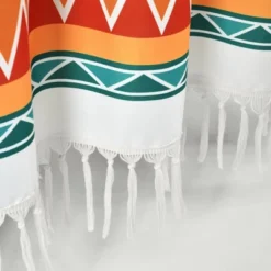 72"x72" Boho Viviane Geo Shower Curtain Turquoise/Orange - Lush Décor 9 72"x72" Boho Viviane Geo Shower Curtain Turquoise/Orange - Lush Décor -Lush Décor GUEST 44807d47 df61 4301 9eb5 e579e277a030