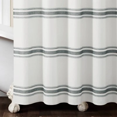Farmhouse Striped Shower Curtain - Lush Décor 5 Farmhouse Striped Shower Curtain - Lush Décor - Image 3