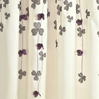 Flower Drops Light Filtering Window Curtain Panel - Lush Décor 4 Flower Drops Light Filtering Window Curtain Panel - Lush Décor - Image 2