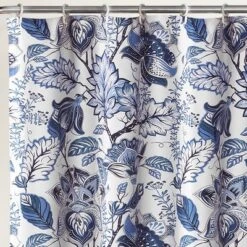 Lush Décor 41 Cynthia Jacobean Shower Curtain Blue - Lush Décor