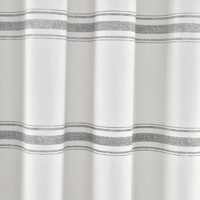 Farmhouse Striped Shower Curtain - Lush Décor 4 Farmhouse Striped Shower Curtain - Lush Décor - Image 2
