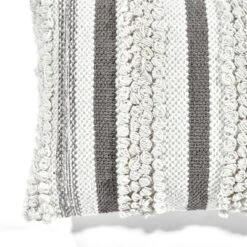 14"x20" Oversize Bria Striped Lumbar Throw Pillow Gray - Lush Décor