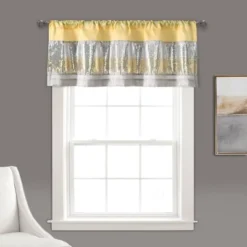 52"x18" Night Sky Sequins Embroidery Window Valance - Lush Décor -Lush Décor GUEST 48dd9992 8121 4b83 8c2d 65e8c55519c5