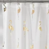 Flamingo Shower Curtain Gold - Lush Décor