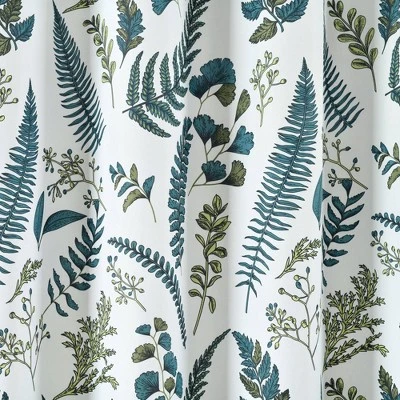 72"x72" Devonia Allover Single Shower Curtain White/Green - Lush Décor 4 72"x72" Devonia Allover Single Shower Curtain White/Green - Lush Décor - Image 2