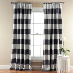 2pk 52"x84" Light Filtering Striped Window Curtain Panels - Lush Décor -Lush Décor GUEST 4c8e6205 e525 4822 8937 6fd7b2134a15