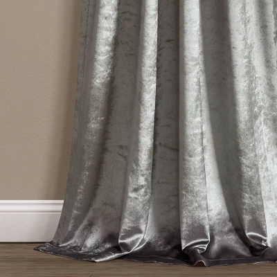2pk 40"x84" Light Filtering Velvet Dream Bells Curtain Panels Silver - Lush Décor 5 2pk 40"x84" Light Filtering Velvet Dream Bells Curtain Panels Silver - Lush Décor - Image 3