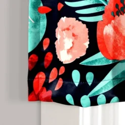 52"x18" Light Filtering Poppy Garden Window Valance - Lush Décor -Lush Décor GUEST 50c72cf3 df89 41b0 a3db cb2080862634