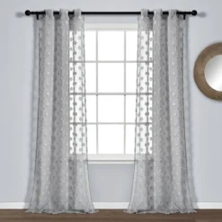 Set Of 2 (84"x38") Textured Dot Grommet Sheer Window Curtain Panels - Lush Décor 15 Set Of 2 (84"x38") Textured Dot Grommet Sheer Window Curtain Panels - Lush Décor -Lush Décor GUEST 53410783 6d09 42ab 83c4 1cd6ffcbc2e6