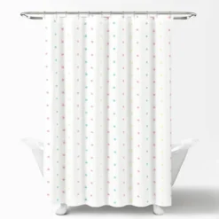 72"x72" Kids' Rainbow Tufted Dot Single Shower Curtain - Lush Décor -Lush Décor GUEST 53eb66ea d5a5 4a84 9b91 e34c00f69977