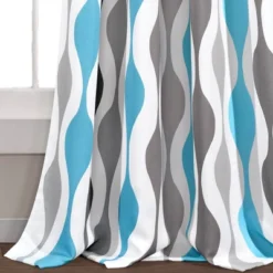 Set Of 2 Mid-Century Geo Light Filtering Window Curtain Panels - Lush Décor -Lush Décor GUEST 54106a7b d851 4a65 bc7d 25959794c399