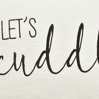 13"x20" 'Let's Cuddle' Family-Friendly Lumbar Throw Pillow Cover White - Lush Décor 5 13"x20" 'Let's Cuddle' Family-Friendly Lumbar Throw Pillow Cover White - Lush Décor - Image 3