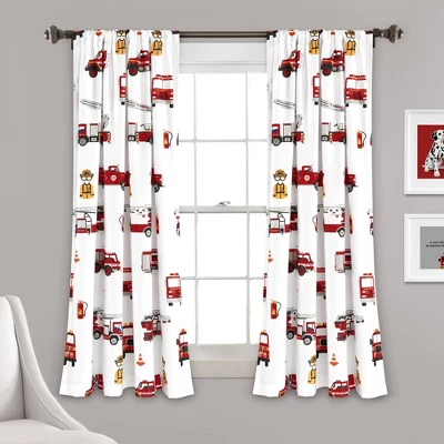 52"x84" Make A Wish Fire Truck Window Curtain Panels Set - Lush Décor 9 52"x84" Make A Wish Fire Truck Window Curtain Panels Set - Lush Décor - Image 7