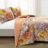 Lush Décor 3pc Bohemian Flower Reversible Oversized Cotton Quilt Set Orange/Lilac 2 Lush Décor 3pc Bohemian Flower Reversible Oversized Cotton Quilt Set Orange/Lilac -Lush Décor GUEST 5ca60c70 7964 4655 bb0a 88ed802ed9b8