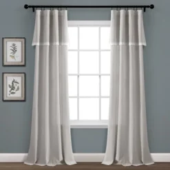 Linen Lace Window Curtain Panels - Lush Décor -Lush Décor GUEST 5e069cf0 b4f6 487b bb69 3b03a65020f7