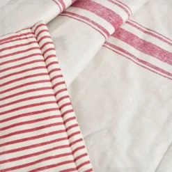 Lush Décor 50"x60" Farmhouse Stripe Throw Blanket Red -Lush Décor GUEST 5ee69a5f dd90 484a 833d 9dd355ae52c4