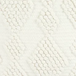 18"x18" Julie Tassel Square Throw Pillow White - Lush Décor