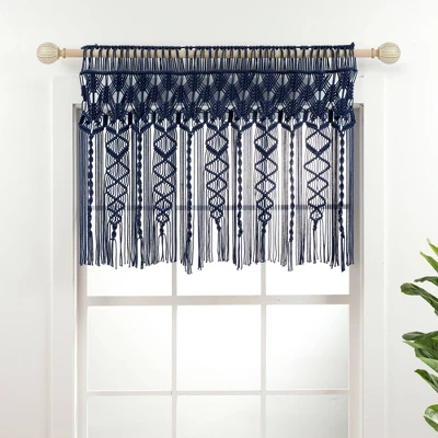 30"x40" Boho Macrame Textured Cotton Window Valance - Lush Décor 11 30"x40" Boho Macrame Textured Cotton Window Valance - Lush Décor - Image 9