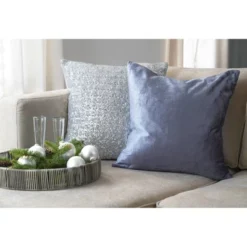 20"x20" Oversize Gracie Gillmore Solid Square Throw Pillow Blue - Lush Décor -Lush Décor GUEST 615d0bb7 81c8 4c8f b249 2b99a98e6853