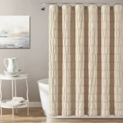 Waffle Striped Woven Cotton Shower Curtain - Lush Décor 13 Waffle Striped Woven Cotton Shower Curtain - Lush Décor -Lush Décor GUEST 6511ea26 a052 4d3c afea 228a7387bf1f