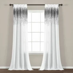 Set Of 2 (84"x42") Shimmer Sequins Light Filtering Window Curtain Panels - Lush Décor 15 Set Of 2 (84"x42") Shimmer Sequins Light Filtering Window Curtain Panels - Lush Décor -Lush Décor GUEST 652c51dc fd40 403a aebe 5ba6e159c892