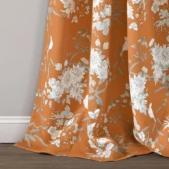 2pk 52"x95" Light Filtering Botanical Garden Curtain Panels Orange - Lush Décor -Lush Décor GUEST 653a3d73 fee1 48fb 8299 9b1a570eeb02 1