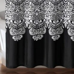72"x72" Boho Medallion Shower Curtain Black - Lush Decor -Lush Décor GUEST 669e8599 b09b 4a7b 8f52 fb4a5695c4c4