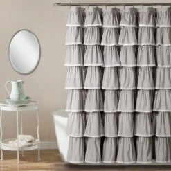 72"x72" Ruffle Shower Curtain - Lush Décor -Lush Décor GUEST 67946b63 7166 4134 bf8e 18a67025c9fd