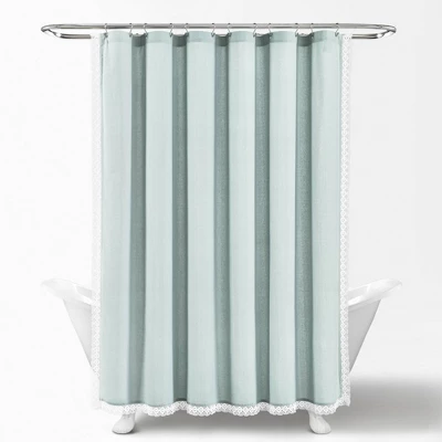 Rosalie Shower Curtain Blue - Lush Décor 6 Rosalie Shower Curtain Blue - Lush Décor - Image 4