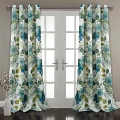2pk Light Filtering Floral Paisley Window Curtain Panels Blue - Lush Décor -Lush Décor GUEST 69ee6aeb 249b 404f 861e f1b8ff8d2e1d