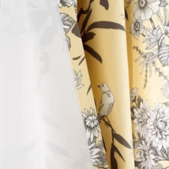 2pk 52"x84" Light Filtering Botanical Garden Curtain Panels Yellow - Lush Décor -Lush Décor GUEST 6a9dd371 ad5a 440a 8d66 352798ac80e3