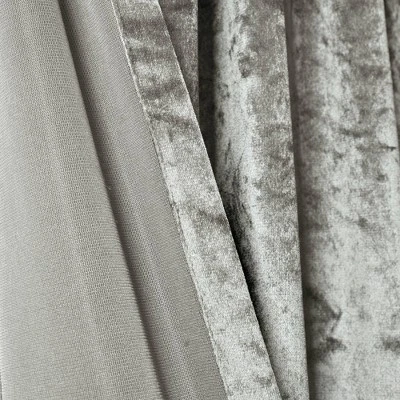 2pk 40"x84" Light Filtering Velvet Dream Bells Curtain Panels Silver - Lush Décor 6 2pk 40"x84" Light Filtering Velvet Dream Bells Curtain Panels Silver - Lush Décor - Image 4