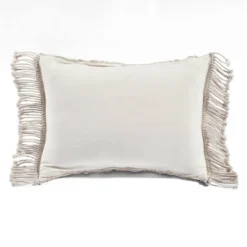 20"x20" Oversize Studio Chevron Macrame Square Throw Pillow Beige - Lush Décor -Lush Décor GUEST 6aef4400 eaea 443d a140 93ca747c799c