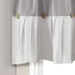 18"x52" Farmhouse Linen Button Window Valance - Lush Décor -Lush Décor GUEST 6be6ad81 9369 45a7 85b6 d56587d20c30