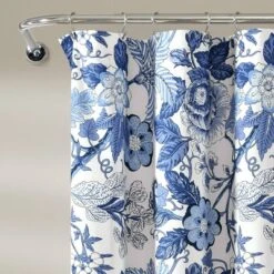 Sydney Shower Curtain Navy/White - Lush Décor