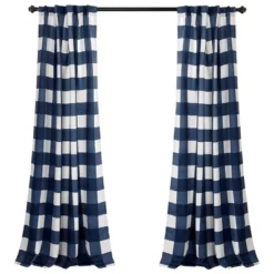 Set Of 2 Kelly Checker Light Filtering Window Curtain Panels - Lush Décor -Lush Décor GUEST 6f8b7f26 3aa8 4298 acf9 e89328de1f22