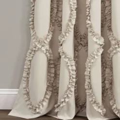 1pc 54"x84" Light Filtering Avon Curtain Panel Beige - Lush Décor -Lush Décor GUEST 6fa000ec 60ab 41fb 8edc 6096ac2c4dbd