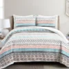 Lush Décor 3pc Hygge Geo Reversible Cotton Quilt & Sham Set