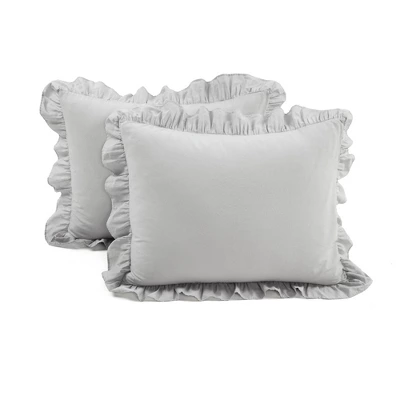 Lush Decor 3pc King Reyna 100% Cotton Duvet Cover Set Light Gray 9 Lush Decor 3pc King Reyna 100% Cotton Duvet Cover Set Light Gray - Image 7