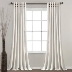 84"x40" Linen Button Pinched Pleat Light Filtering Window Curtain Panel - Lush Décor 17 84"x40" Linen Button Pinched Pleat Light Filtering Window Curtain Panel - Lush Décor -Lush Décor GUEST 7506cb6f 586a 4fa0 9b8f fad1f89c9c14