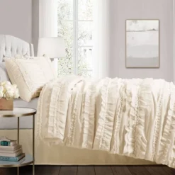 Belle Ruffle 4pc Comforter Set - Lush Décor