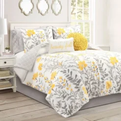 8pc Aprile Soft Reversible Oversized Comforter Set Yellow/Gray - Lush Décor 17 8pc Aprile Soft Reversible Oversized Comforter Set Yellow/Gray - Lush Décor -Lush Décor GUEST 75cd9f09 b329 4408 9714 381281fd2d4d